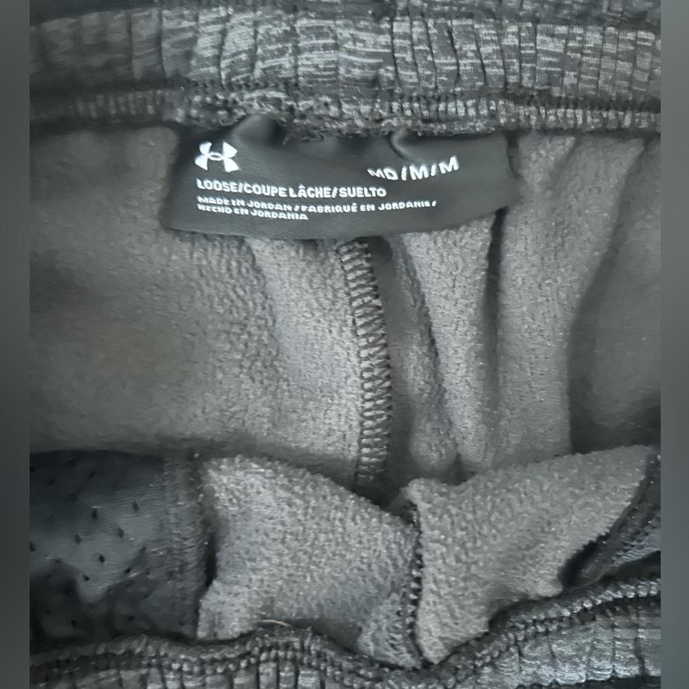 5/$25 UA Unisex Black/Gray Heathered Sweatpants labeled a size S-M - Picture 3 of 8